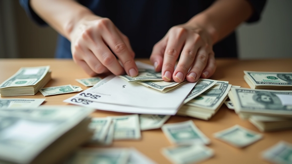 Rankomis skaičiuojami ir dalinamidaug banknočių į skirtingus kupūras